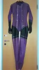 Модный женский изящный латексный костюм кошки облегающая одежда высокого качества для ночного клуба вечевечерние НКИ Фиолетовый цельный Косплей xs-xxl