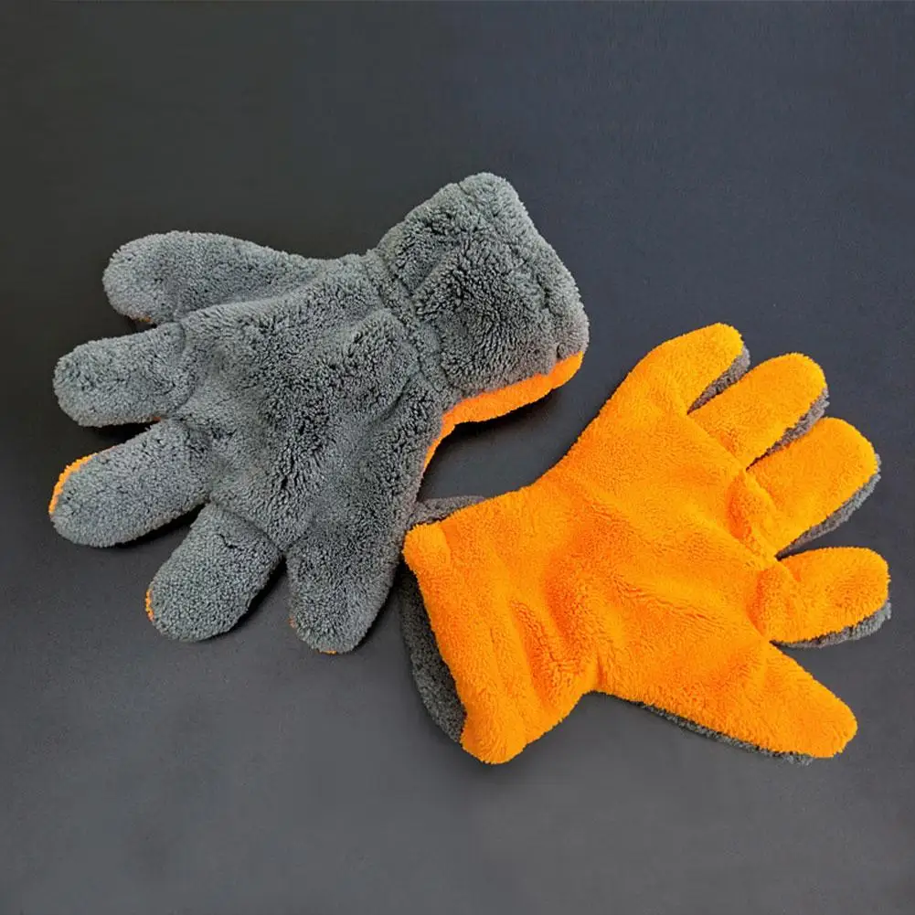 

Soft Fleece Double Sided Car Care Washing Cleaning Glove Brush Accessories
