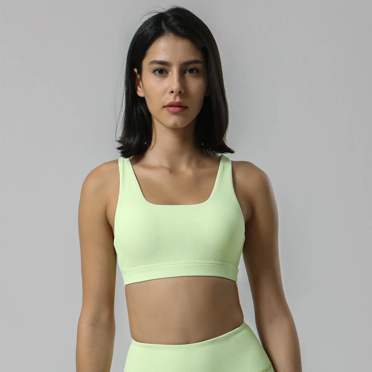 

R&W High Support Women 2021 Summer Workout Beauty Back Bras Vest Yoga Tight Bra Running Sleeveless Fitness Gym Tops Brushed