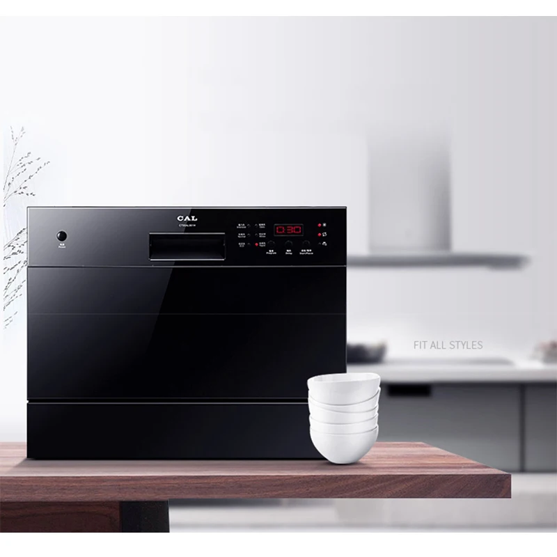 Preise Hause Spülmaschine 061H Automatische Haushalt Desinfektion Und Trocknen 6 Sätze Von Eingebettet Desktop Dual-zweck Spülmaschine