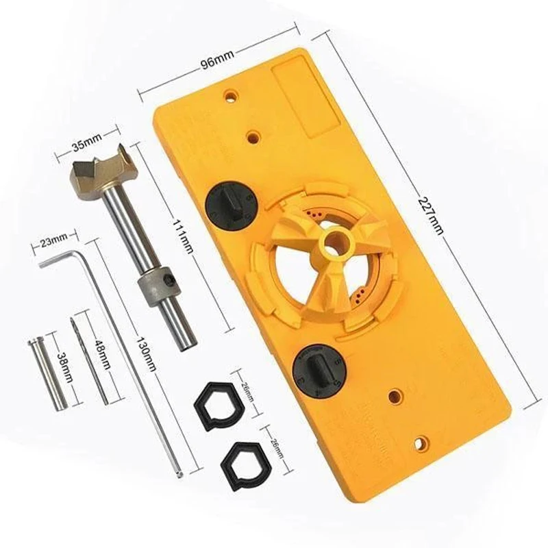 

35mm Cup Style Hinge Jig Boring Hole Drill Guide Forstner Door Hole Template Wood Cutter Carpenter Woodworking Tools Dropship