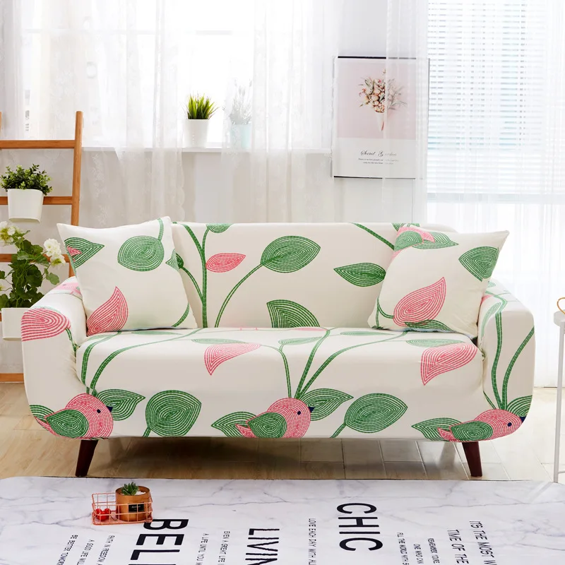 

Floral Printed Slipcovers Stretch Plaid Sofa Covers for Living Room Elastic Couch Chair Cover Sofa Towel Home Decor 1/2/3/4-seat