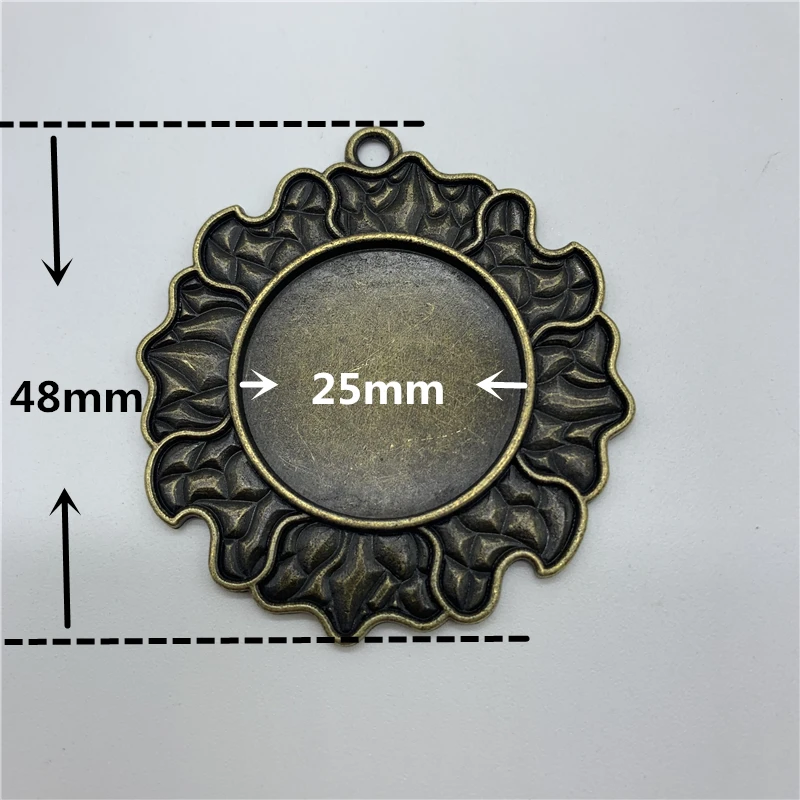 Настройки кабошона из сплава 2 шт. 25 мм стеклянный кабошон металлическая основа