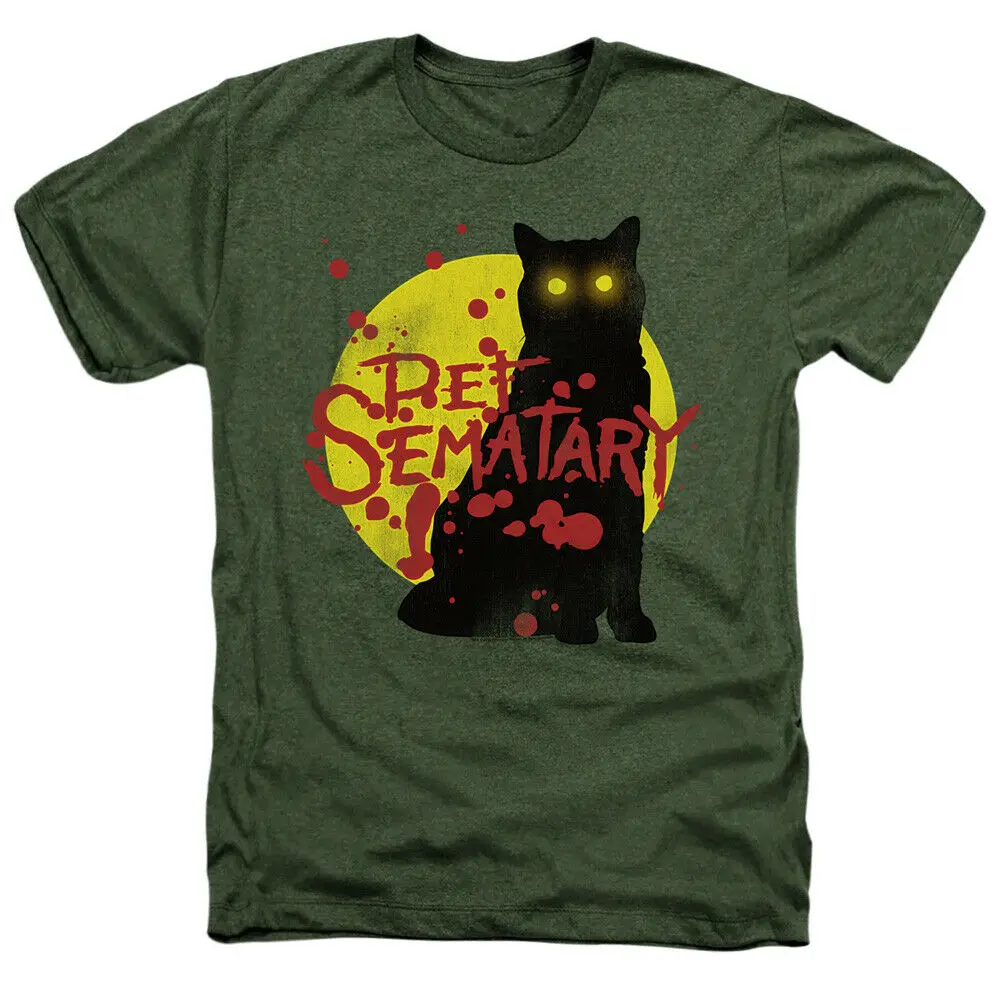 Pet Sematary грейхуическая кошка Лицензированная Мужская Хизер футболка vaporwave lil