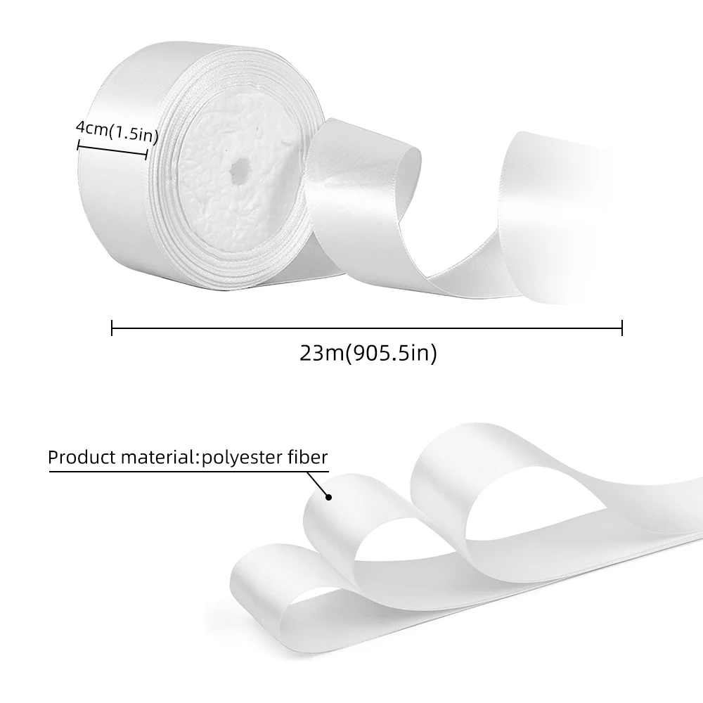 

25Yard 4CM Polyester Glossy Ribbon Flower Gift Box Packaging Ribbon DIY Handmade Decorative Ribbon Beautiful Polyester For Party