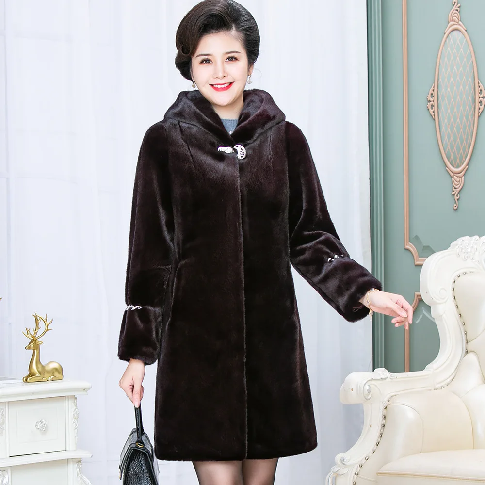 Genuine Mink Coat Women Winter Real Mink Fur Loose Jacket Thick Warm Female 100% Natural Mink Zipper Clothes Outwear Casual 2021 enlarge