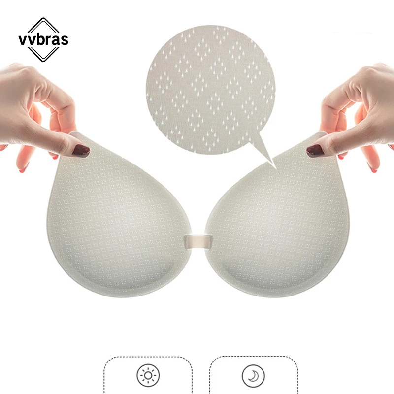 vvbras Thai Latex Non-marking Underwear Women Fashion Wide Straps Gathering No Steel Ring Adjustable Sports Anti-sagging Bra