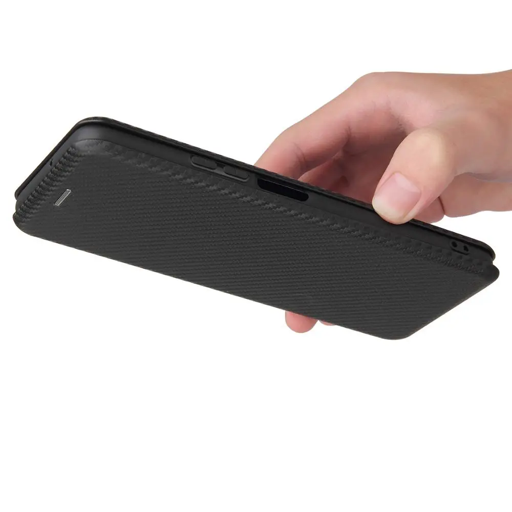 

Carbon Fiber PC+TPU Case For Honor 10X Lite Case Magnetic Flip PU Cover For Honor 10X Lite Phone Cover With Card Slot