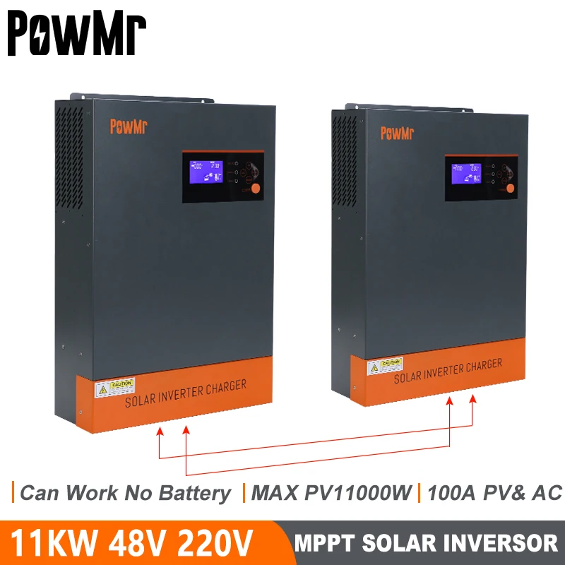 

Фотоаккумулятор PowMr, 11 кВт, 80 А, MPPT, 220 В, 48 В, 500 в