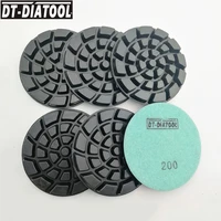 dt diatool 6pcs dia 100mm4 200 thickened concrete polishing pads resin bond diamond concrete sanding discs floor renew pads