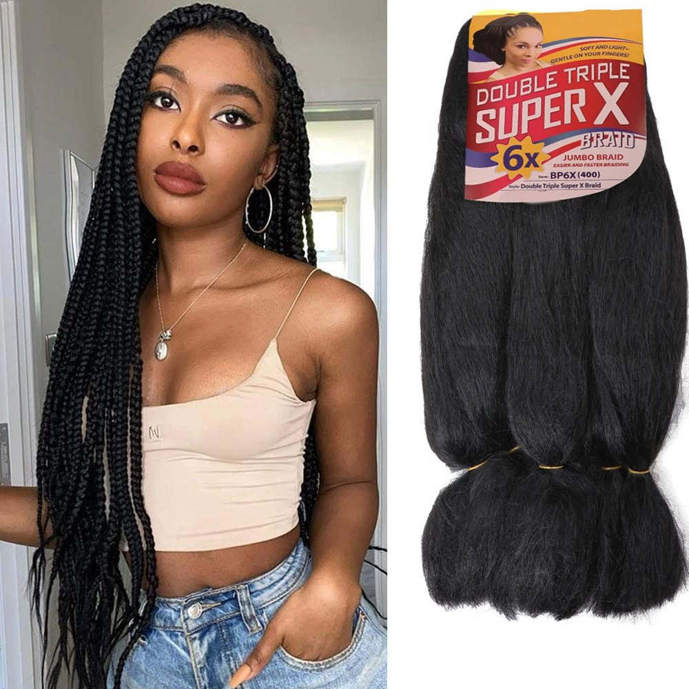 

SAMBRAID 24inch Kanekalon Braiding Hair Extensions Ombre Synthetic Jumbo Braids Hair Yaki Texture Afro Crochet Twist Braid Hair