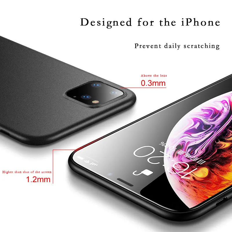 Чехол для iPhone 11 Pro Max 0 3 мм ультра тонкий PP Coque Fundas Xr Xs защитный чехол на заднюю
