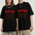 Футболка Maneskin мужская с круглым вырезом, модная повседневная тенниска в стиле хип-хоп, крутая майка из хлопка в стиле Харадзюку, лето 2021