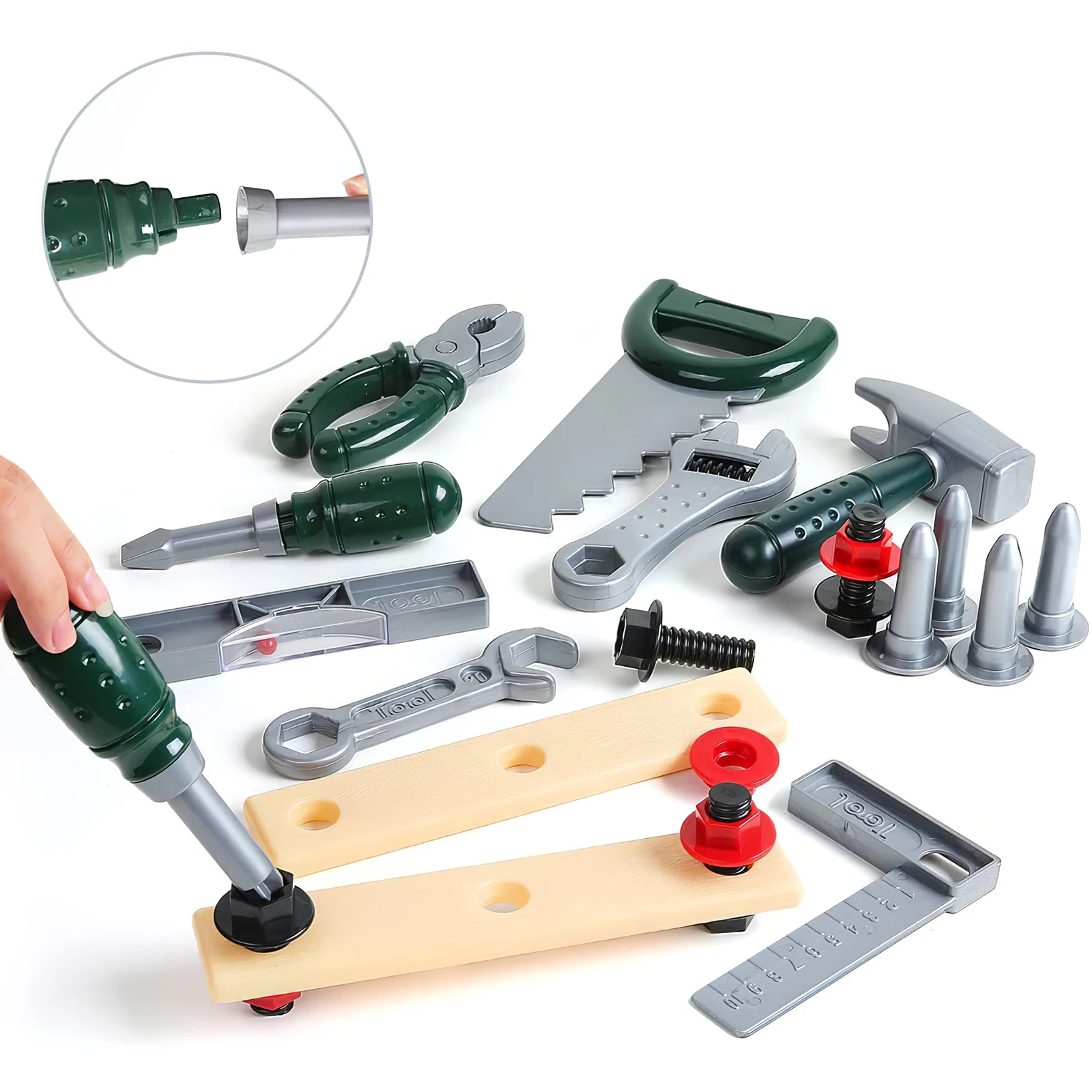 

Realistic Kids Construction Tool Exercising Coordination Toy Kids Toolbox Kit Educational Simulation Repair Tools Gifts For Boy