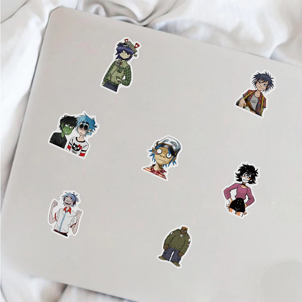 

10/30/50pcs Gorillaz Music Band Cartoon Stickers Decal DIY Motorcycle Phone Laptop Luggage Guitar Car Graffiti Sticker Kids Toy