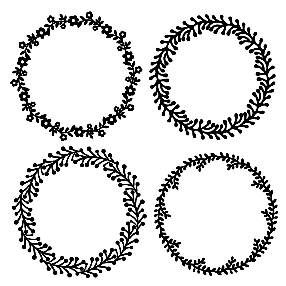 Naifumodo металлические Вырубные Формы Рождественский венок трафареты для