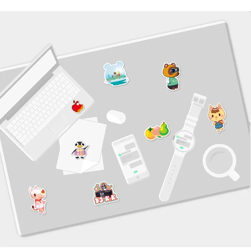 

100PCS Animal Crossing Game Stickers Skateboard Fridge Guitar Laptop Motorcycle Travel Luggage Classic Toy Sticker for Kid Gift
