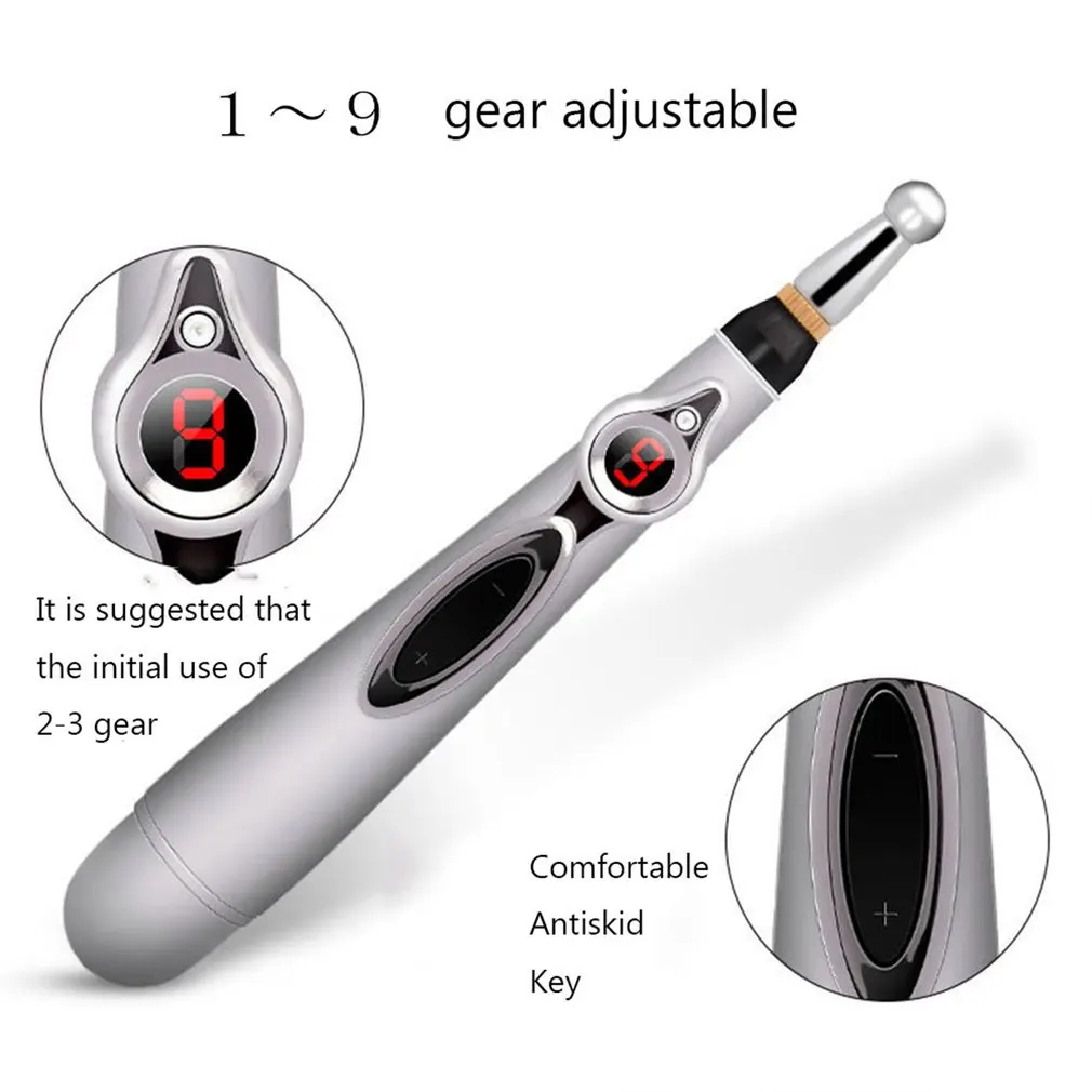 

Electronic Acupuncture Pen Meridian Massage Pen With Mushroom Head Laser Therapy Rehabilitation Pain Relief Tool