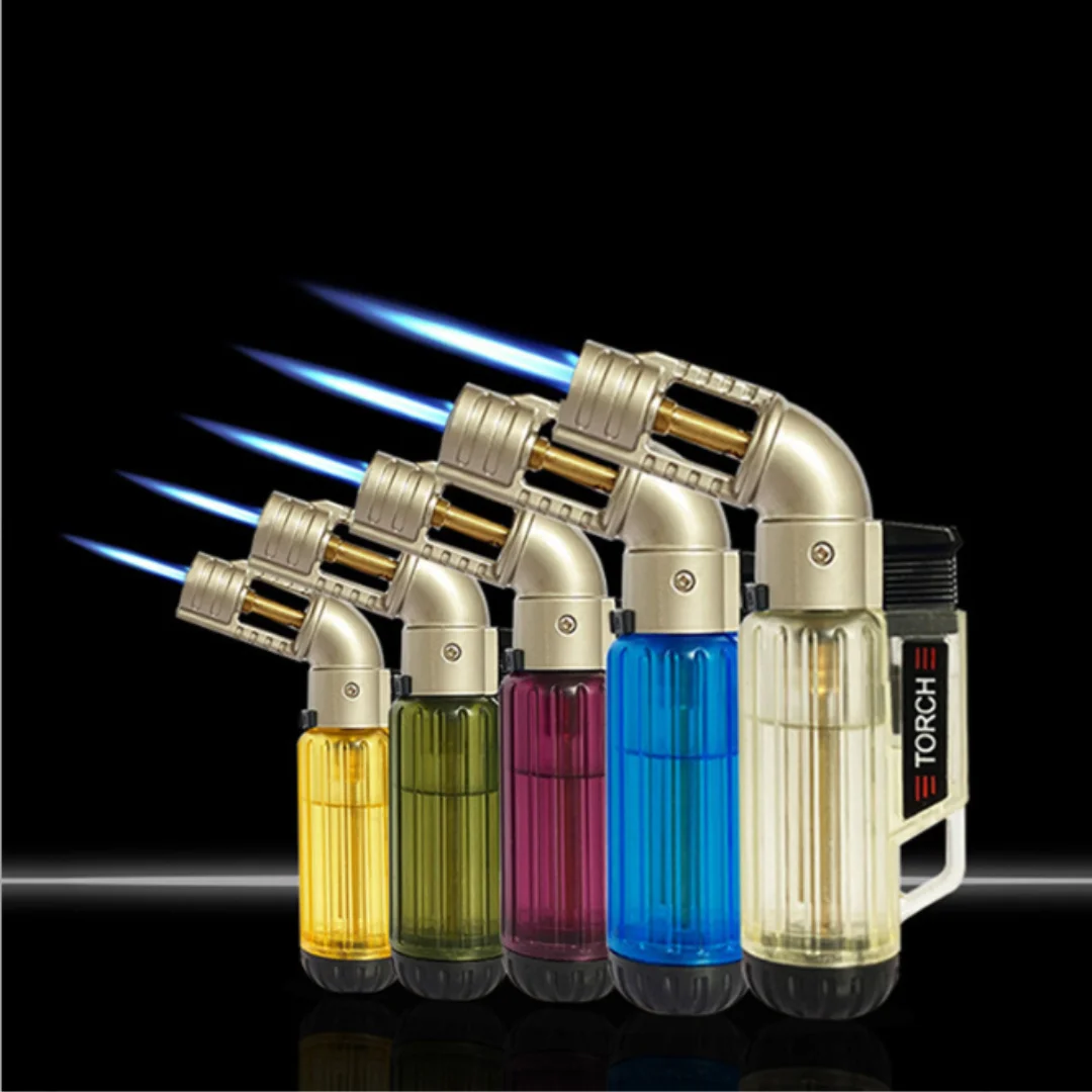 

Jet Flame Torch Gas Lighter Adjustable Rechargable Windproof Butane Lighters for Stove Candle and Barbecue(Gas Not Included)
