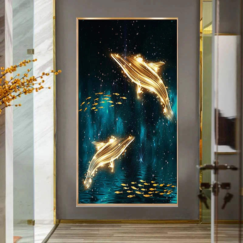 Новая простая современная Алмазная вышивка Youran сделай сам животное Золотой