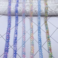 2 yards rainbow lace polyester small barcode color water soluble embroidery handmade lace jewelry clothing accessories bow