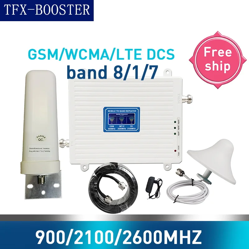 TFX BOOSTER российский сотовый усилитель 900/2100/2600 GSM повторитель 2G 3G 4G трехдиапазонный