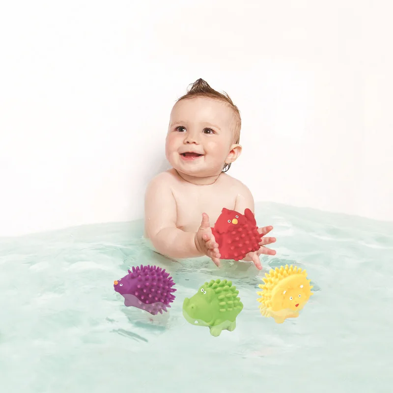 Мяч сенсорный для детей 0-24 м Цветной 3D тактильный мягкий виниловый ручной мяч с