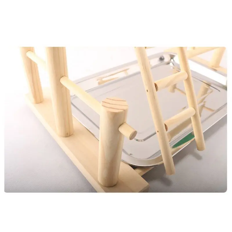 

Parrot Standing Training Frame Bird Playground with Food Tray Pet Supplies