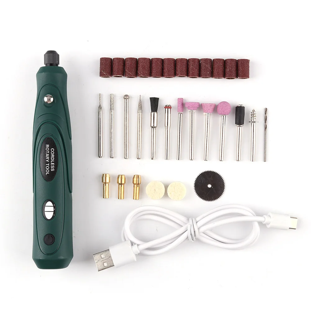 

3.7V Engraving Pen Cutting Polishing Drilling Rotary Tools Kit USB Charging Cordless Grinder Electric Drill Accessories