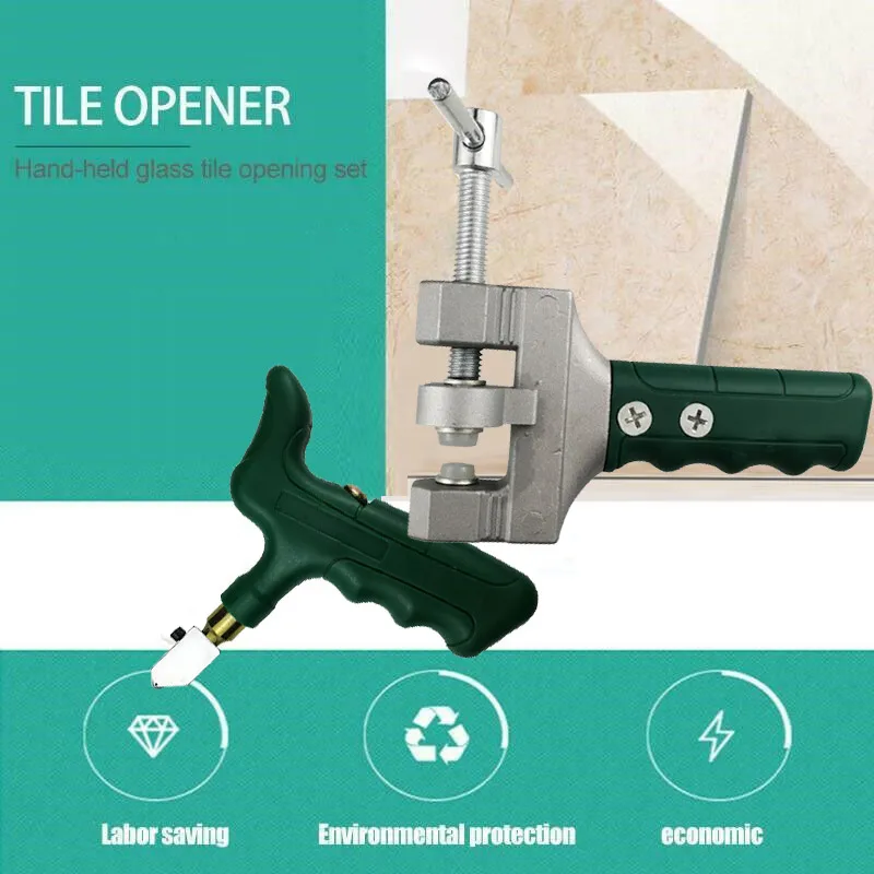 

Newly Professional Cut Opener Kit for Glass Tile Ceramic Adjustable Hand-held Large Roller Glass Cutter
