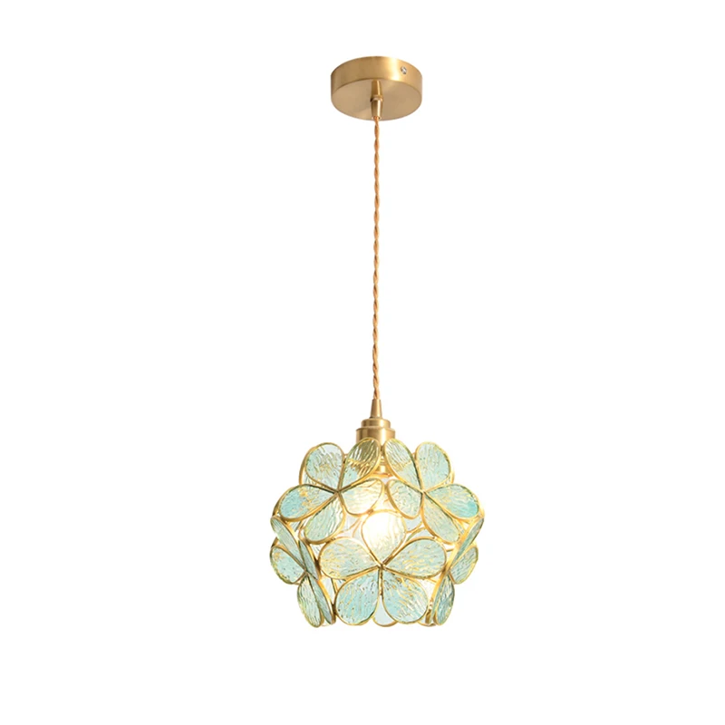 Modern glass chandelier restaurant entrance children's room petal lamp girl bedroom bedside | Лампы и освещение