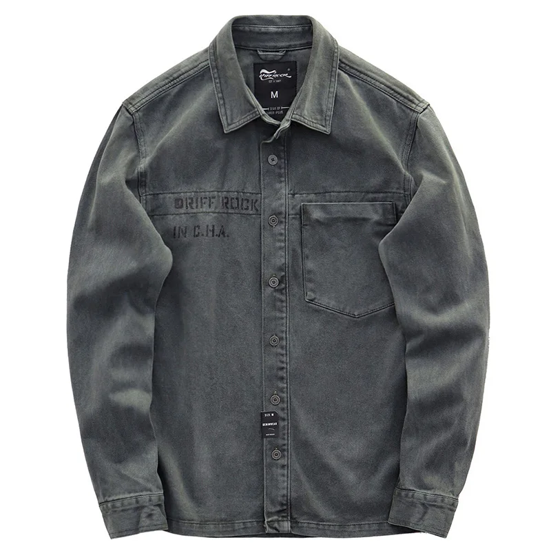 Толстые рубашки Мужская Зимняя Повседневная рубашка в стиле милитари ретро