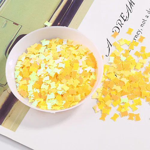 Yellow Счастливые обезьяны 10 г/упак. поставки слаймов игрушки Новая мода блеск слизи амулеты аксессуары разбрызгивает наполнитель для пушистой прозрачной слизи - Цвет: Yellow