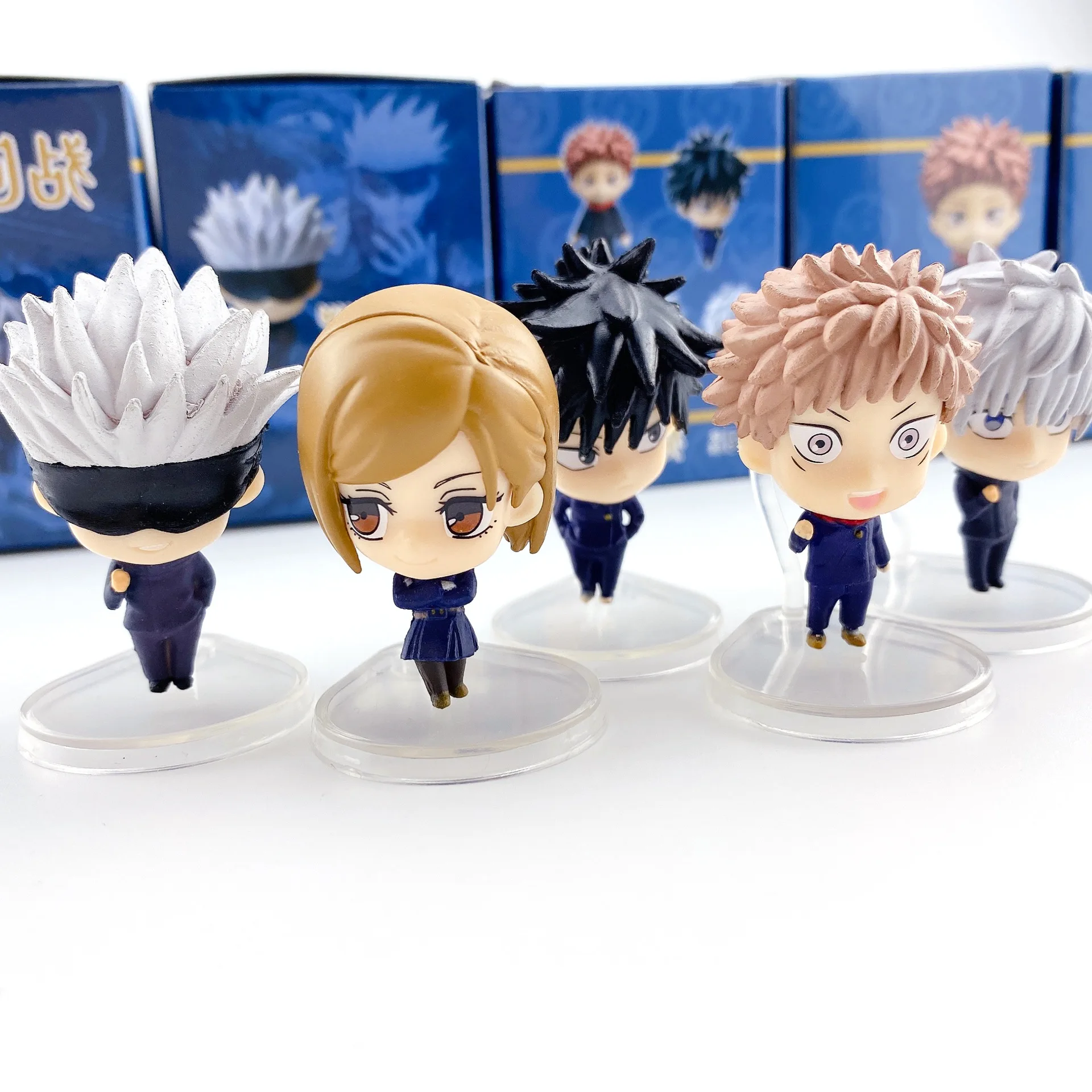 

5Pcs Hot Anime Jujutsu Kaisen Gojo Satoru Kugisaki Figurines Cartoon 5Cm Q Version Pvc Action Figure Modle Toys Birthday Gifts