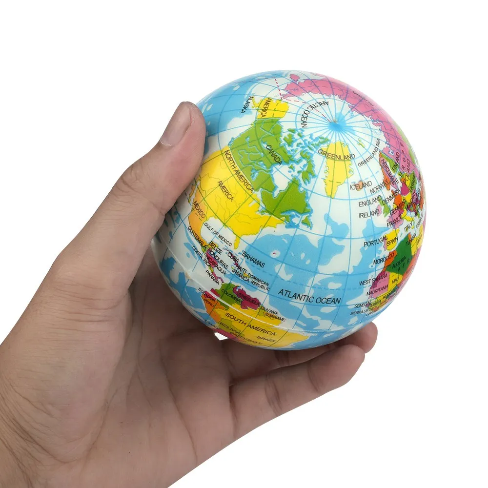

New Cute PU Soft Earth Squeeze Toys Stress Relief Toys Novelty Gags & Practical Jokes Toy Map Globe Children's Educational Toys