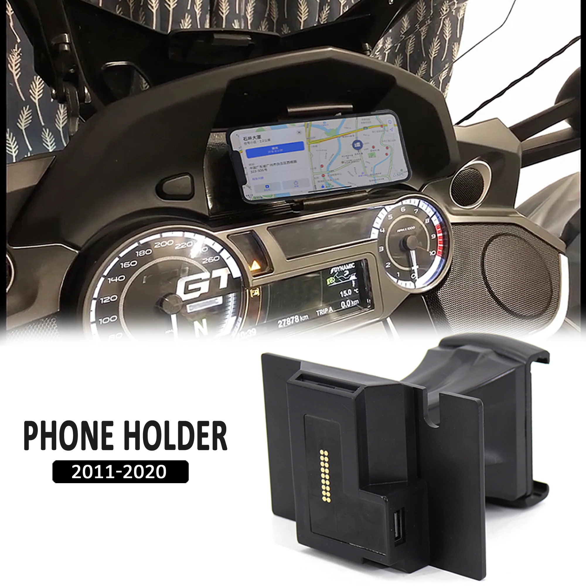 for bmw k1600b k1600gt k1600gtl motorcycle gps phone navigation bracket usb charger holder mount stand 2011 2020 2019 2018 2017 free global shipping