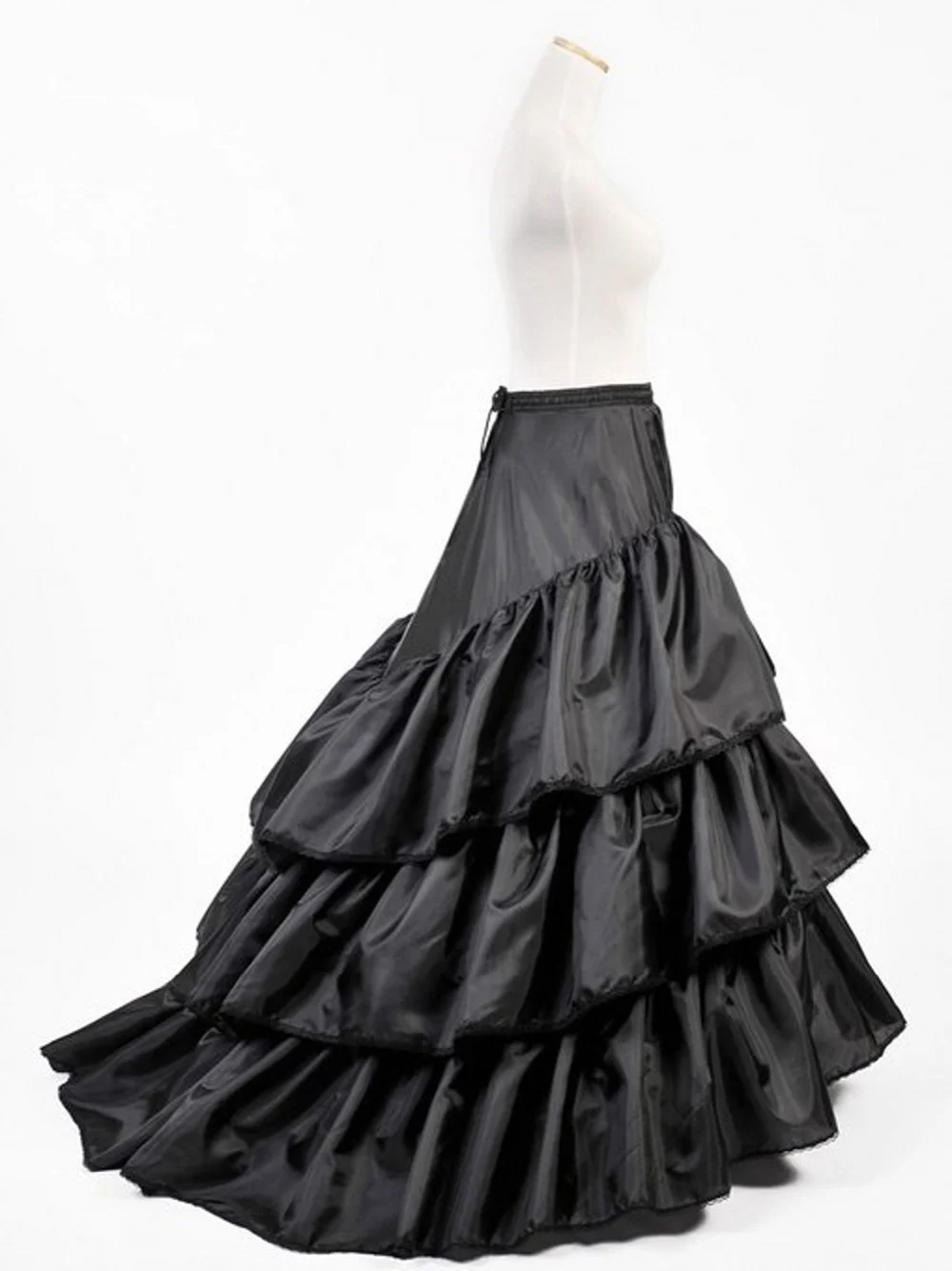 Новое поступление дешевая черная атласная юбка русалки для подъюбник свадебного