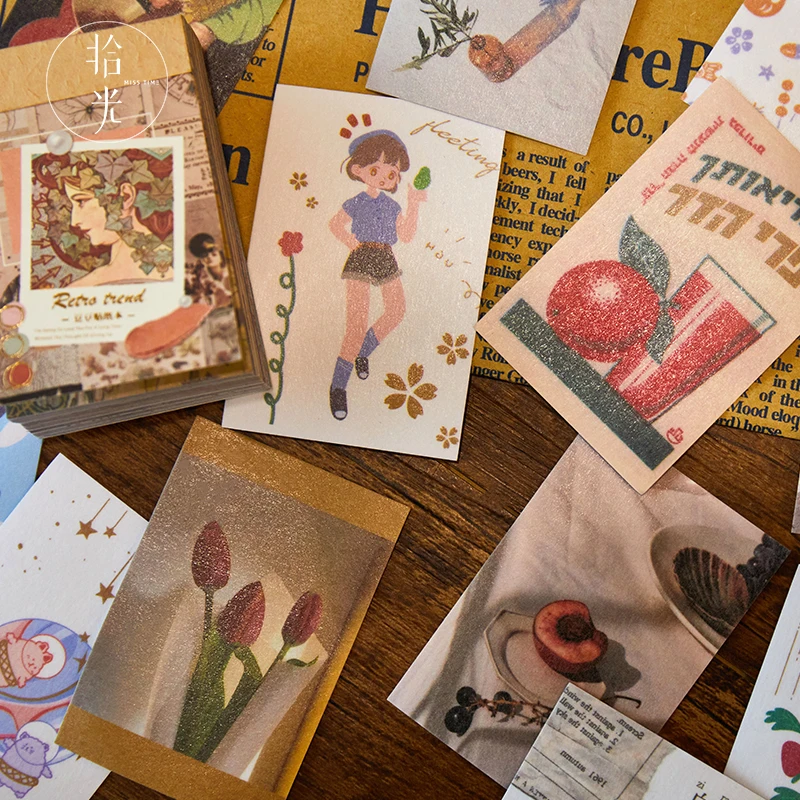 80 листов наклейки для скрапбукинга с блокнотом записей | Канцтовары офиса и дома