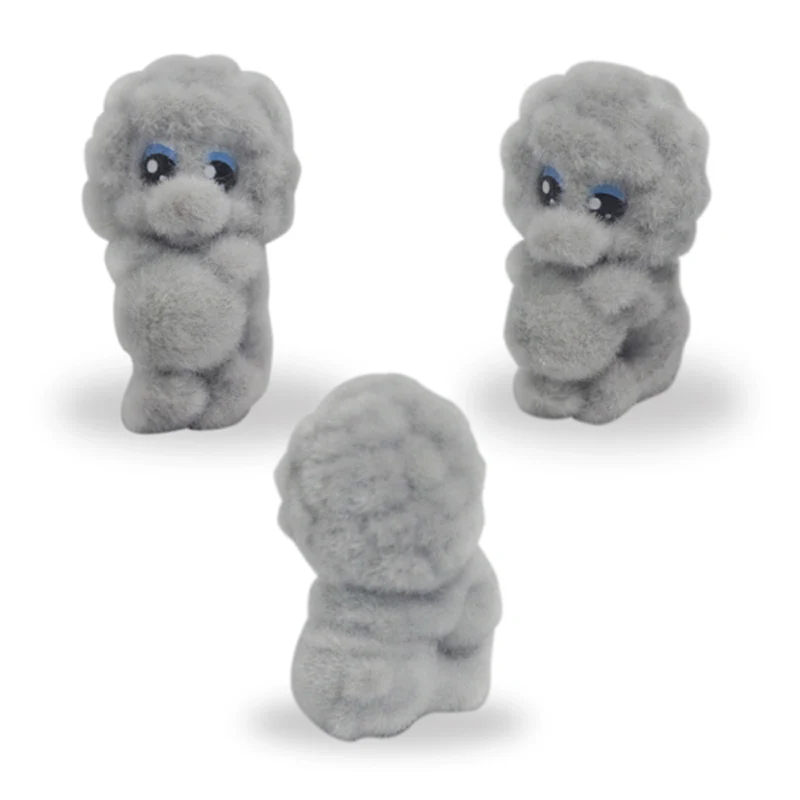 Маленькая собака глухая коробка игрушка флокирование животные игрушки для детей