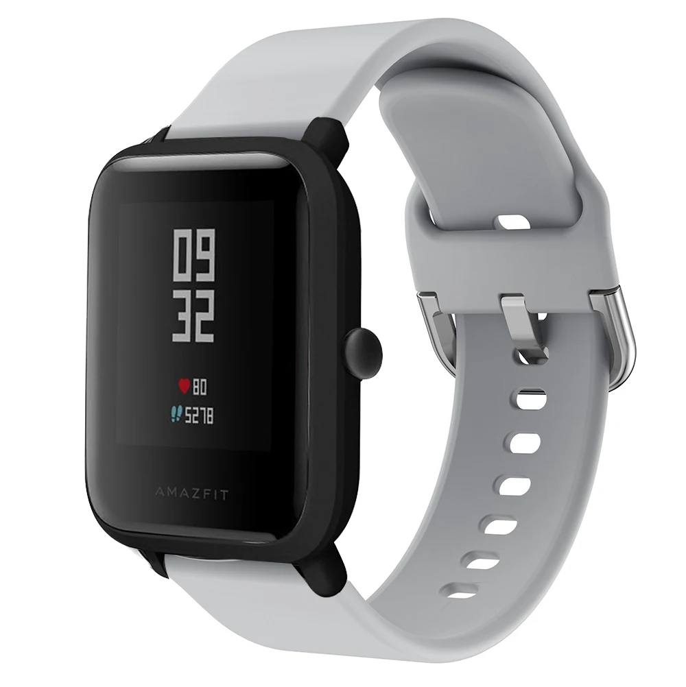 Силиконовый ремешок для наручных часов для Xiaomi Huami Amazfit Bip Lite Youth/GTR 42 мм ремешок для часов 20 мм браслет для Galaxy Watch 42 мм