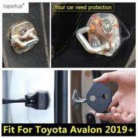 lapetus accessories for toyota avalon 2019 2022 plastic inner door lock stop rust waterproof protection molding cover trim