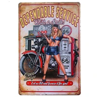 reliable sexy girl service metal tin sign hotel bar pub wall decoration retro home decoration club club house plaque 128 inches