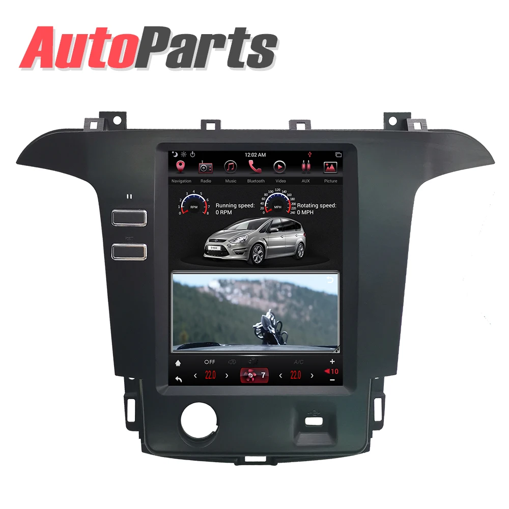 Kukuz 1" Tesla Авторадио для Ford S-Max Galaxy 2007- Android автомобильный Dvd Gps плеер встроенный радио видео Навигация Bt Wifi