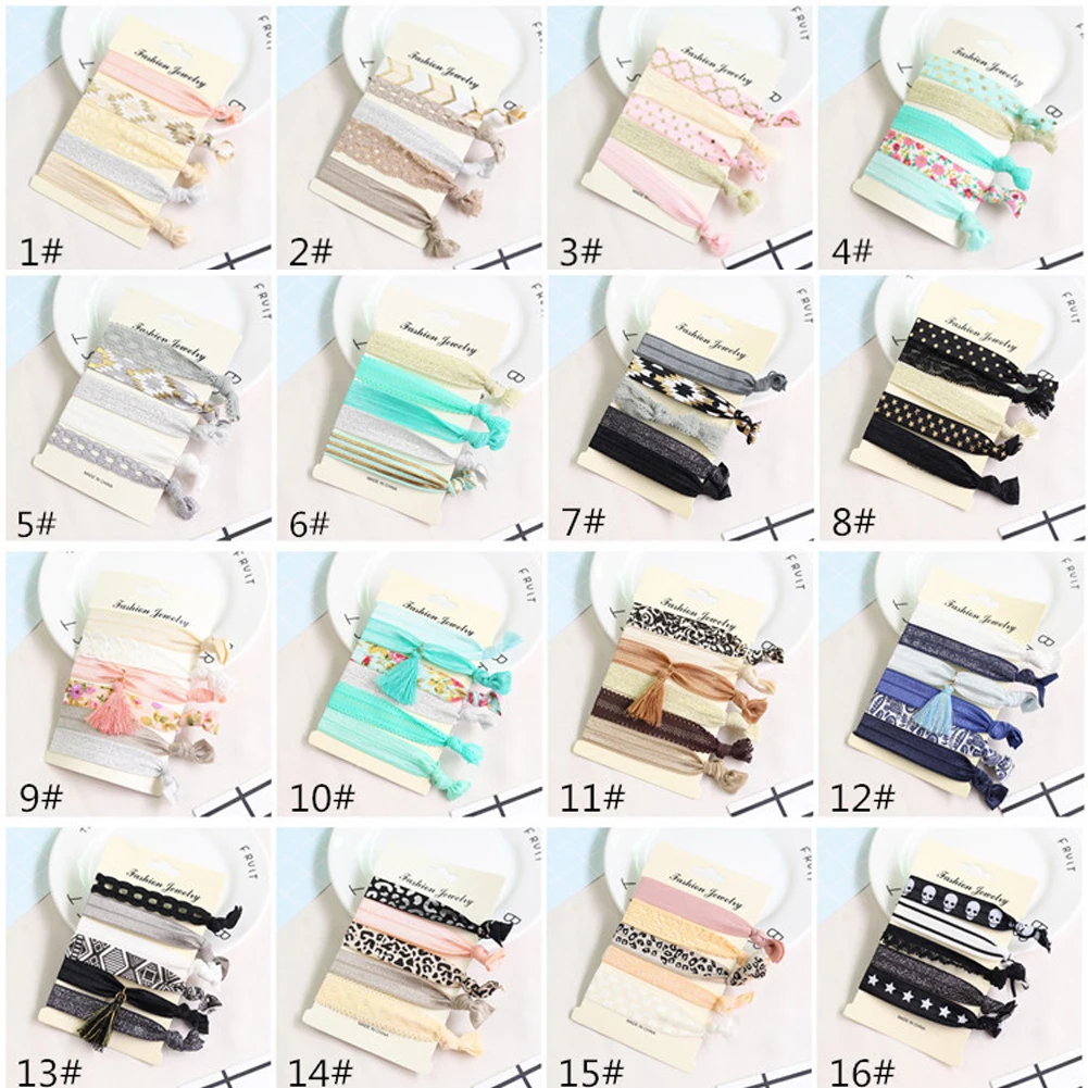 6 шт./лот простая резинка для волос Набор резинок женщин и девочек детские