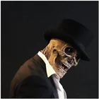 Биохимическая маска скелета, 2021, Хэллоуин, косплей-реквизиты для вечеринки, силиконовое покрытие, полное покрытие головы, с шапочкой, XIN-Shipping