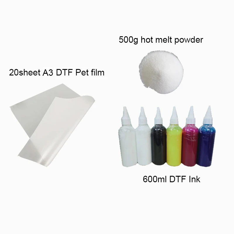 

vilaxh 500g Hot Melt adhesive Powder A3 DTF PET Film DTF White Color ink For DTF Direct Printer machine