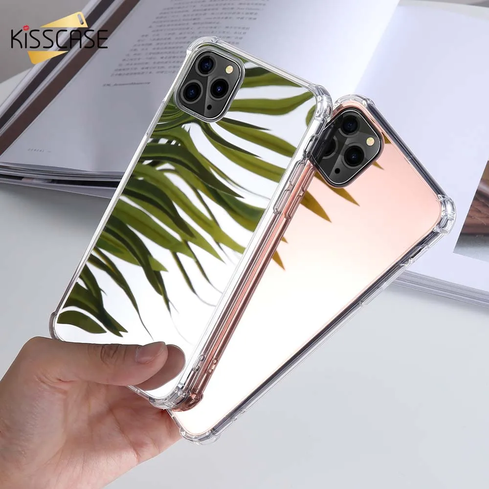 KISSCASE зеркальный чехол для iPhone 11 Pro Max с покрытием из мягкого ТПУ XS MAX X XR 6 6S 7 8 PLUS