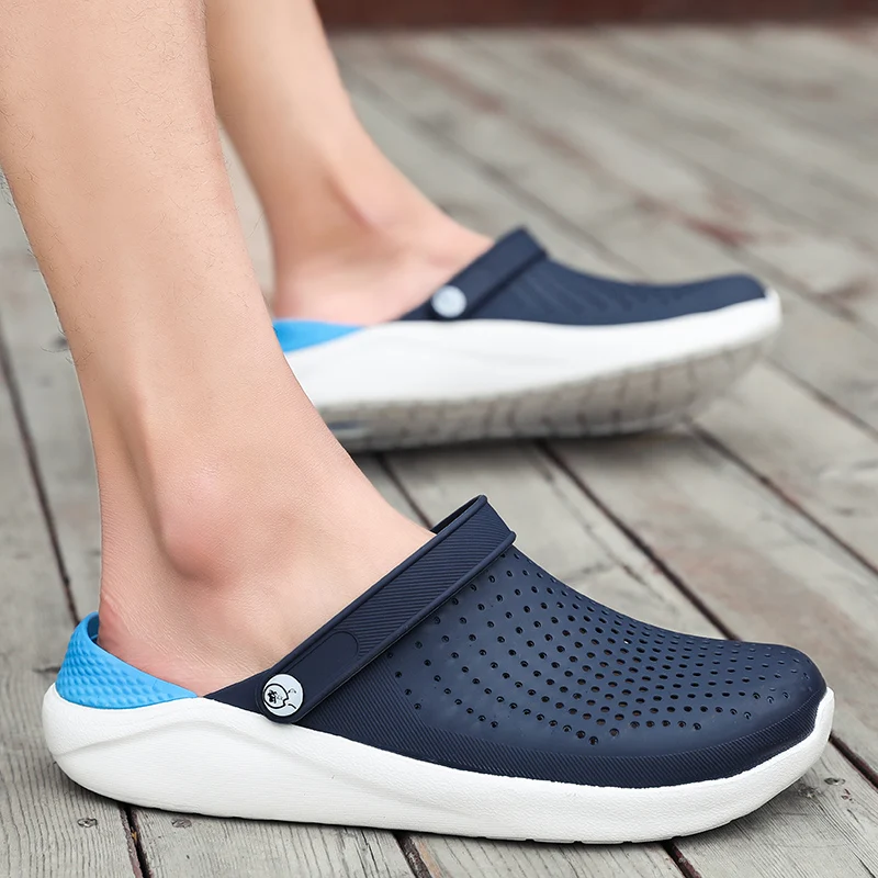 Новинка Летние шлепанцы Мужские удобные резиновые Брендовые модные Вьетнамки