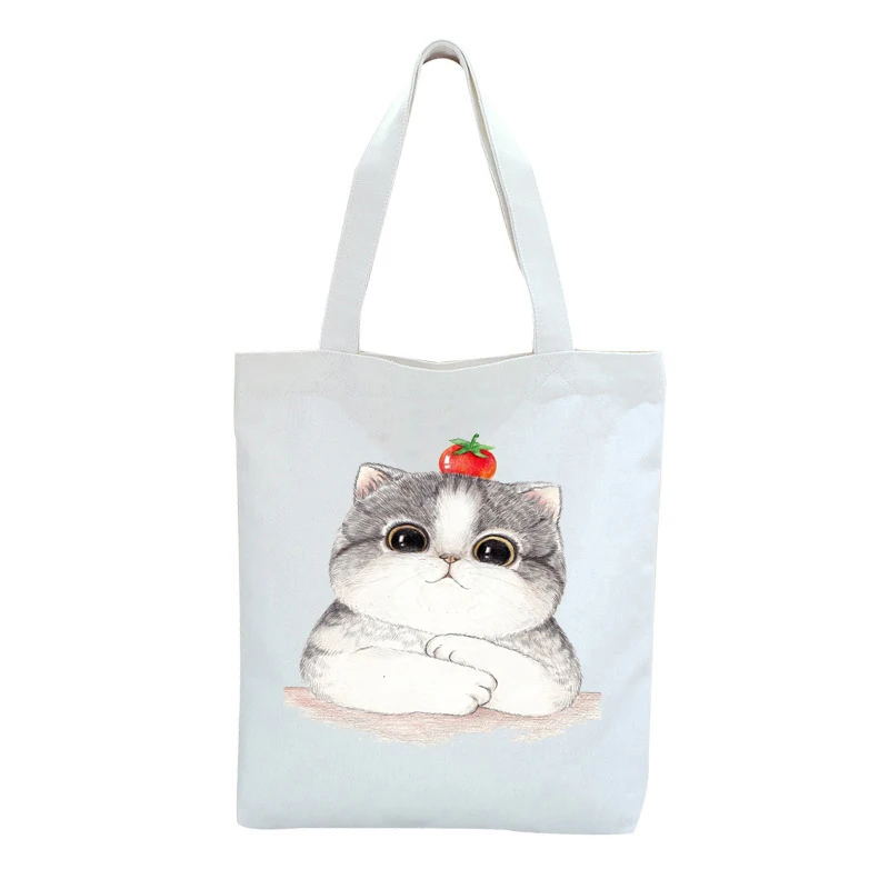 1 шт. женская сумка на плечо с животным узором персонализированные холщовые сумки