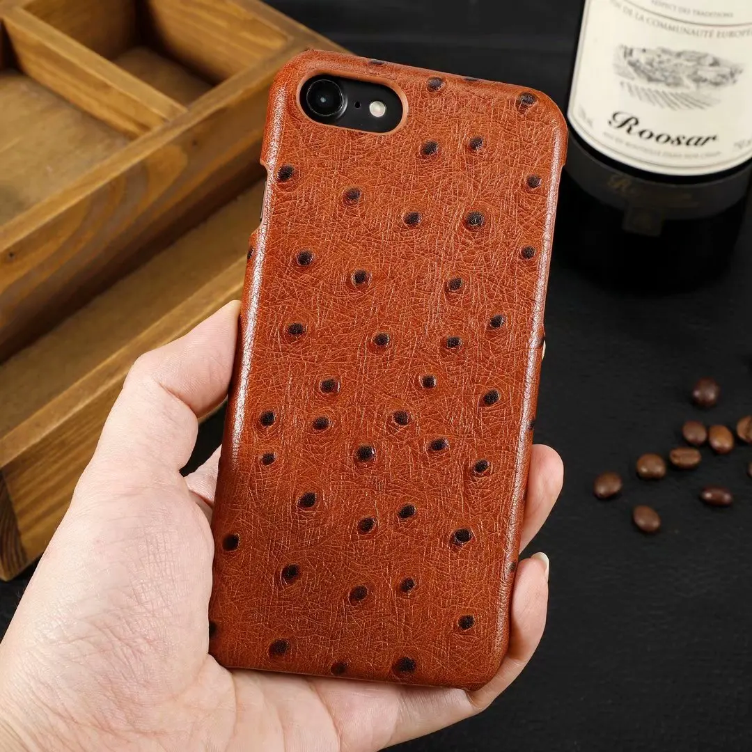 LANGSIDI Чехол для мобильного телефона из натуральной кожи страуса для iphone 8, 8 plus x xr xs max 7 7plus 8 plus Роскошная оболочка